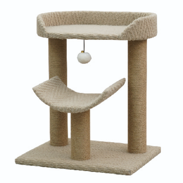 Pawscentral キャットベージュ ロッキングチェア 休憩台 キャットツリー